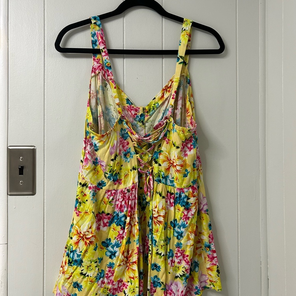 Torrid Floral Yellow Tank Top